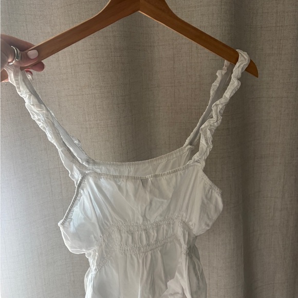 White Ruffled Women's Tank - Picture 2 of 2